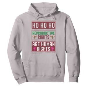 Funny Christmas Feminist Gift Hoodie Reproductive Rights Are Human Rights TS12 Ice Gray Print Your Wear