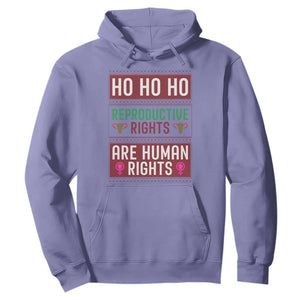 Funny Christmas Feminist Gift Hoodie Reproductive Rights Are Human Rights TS12 Violet Print Your Wear