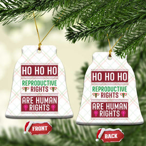 Funny Christmas Feminist Gift Ceramic Ornament Reproductive Rights Are Human Rights TS12 Print Your Wear