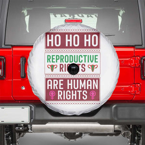 Funny Christmas Feminist Gift Spare Tire Cover Reproductive Rights Are Human Rights TS12 White Print Your Wear
