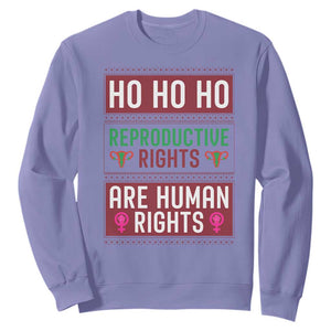 Funny Christmas Feminist Gift Sweatshirt Reproductive Rights Are Human Rights TS12 Violet Print Your Wear