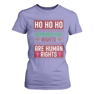 Funny Christmas Feminist Gift T Shirt For Women Reproductive Rights Are Human Rights TS12 Violet Print Your Wear