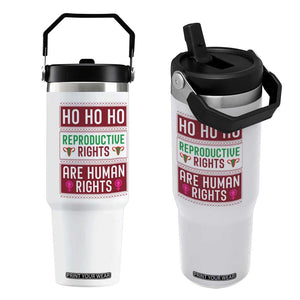 Funny Christmas Feminist Gift Flip Straw Tumbler Reproductive Rights Are Human Rights TS12 One Size: 30 oz White Print Your Wear