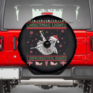 Christmas Lights And Reproductive Rights Ugly Christmas Spare Tire Cover Feminist Raccoon Gift TS12 Black Print Your Wear