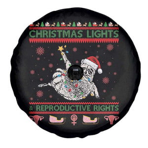 Christmas Lights And Reproductive Rights Ugly Christmas Spare Tire Cover Feminist Raccoon Gift TS12 Print Your Wear