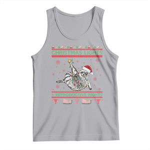 Christmas Lights And Reproductive Rights Ugly Christmas Tank Top Feminist Raccoon Gift TS12 Athletic Heather Print Your Wear