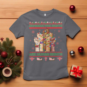 Ugly Christmas Feminist Raccoon Gift T Shirt Reproductive Rights Are Human Rights TS12 Charcoal Print Your Wear