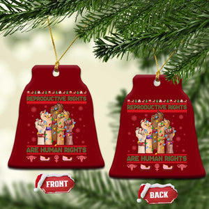 Ugly Christmas Feminist Raccoon Gift Ceramic Ornament Reproductive Rights Are Human Rights TS12 Print Your Wear