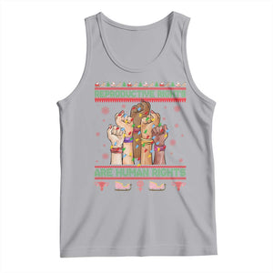 Ugly Christmas Feminist Raccoon Gift Tank Top Reproductive Rights Are Human Rights TS12 Athletic Heather Print Your Wear