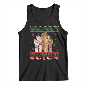 Ugly Christmas Feminist Raccoon Gift Tank Top Reproductive Rights Are Human Rights TS12 Black Print Your Wear
