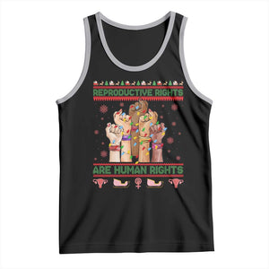 Ugly Christmas Feminist Raccoon Gift Tank Top Reproductive Rights Are Human Rights TS12 Black Athletic Heather Print Your Wear