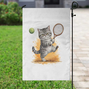 Funny Grumpy Cat Tennis Player Garden Flag Gift For Tennis Fans TS12 Print Your Wear