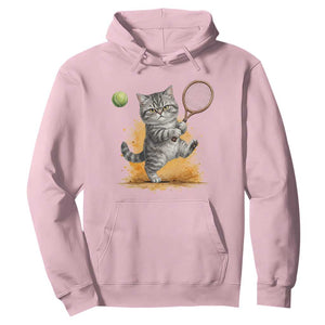 Funny Grumpy Cat Tennis Player Hoodie Gift For Tennis Fans TS12 Light Pink Print Your Wear