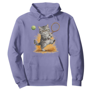 Funny Grumpy Cat Tennis Player Hoodie Gift For Tennis Fans TS12 Violet Print Your Wear