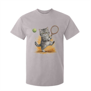 Funny Grumpy Cat Tennis Player T Shirt For Kid Gift For Tennis Fans TS12 Ice Gray Print Your Wear