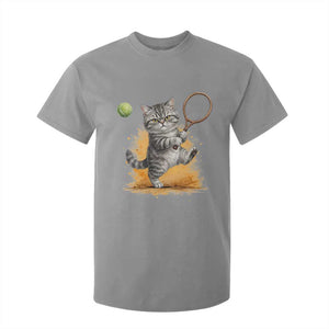 Funny Grumpy Cat Tennis Player T Shirt For Kid Gift For Tennis Fans TS12 Sport Gray Print Your Wear