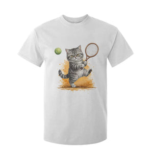 Funny Grumpy Cat Tennis Player T Shirt For Kid Gift For Tennis Fans TS12 White Print Your Wear