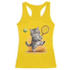Funny Grumpy Cat Tennis Player Racerback Tank Top Gift For Tennis Fans TS12 Daisy Print Your Wear