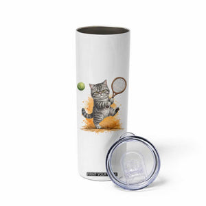 Funny Grumpy Cat Tennis Player Skinny Tumbler Gift For Tennis Fans TS12 Print Your Wear