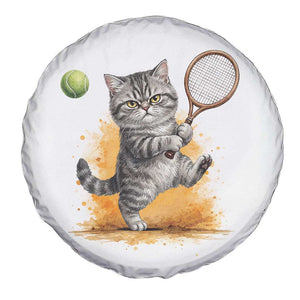 Funny Grumpy Cat Tennis Player Spare Tire Cover Gift For Tennis Fans TS12 Print Your Wear