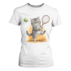 Funny Grumpy Cat Tennis Player T Shirt For Women Gift For Tennis Fans TS12 White Print Your Wear