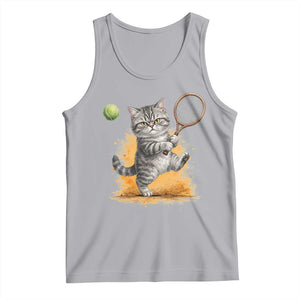 Funny Grumpy Cat Tennis Player Tank Top Gift For Tennis Fans TS12 Athletic Heather Print Your Wear