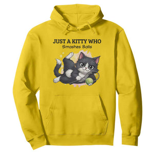 Just A Kitty Who Smashes Balls Hoodie Funny Tennis Cat Gift TS12 Daisy Print Your Wear