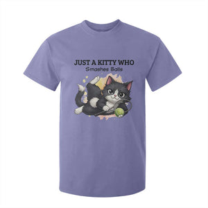 Just A Kitty Who Smashes Balls T Shirt For Kid Funny Tennis Cat Gift TS12 Violet Print Your Wear