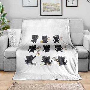 Funny Tennis Game Day Cat Throw Blanket Tennis Player Gift TS12 Print Your Wear