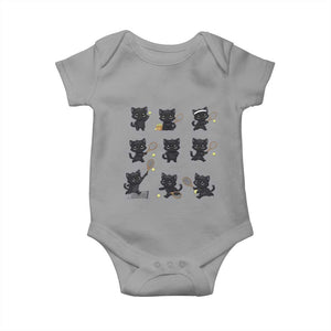 Funny Tennis Game Day Cat Baby Onesie Tennis Player Gift TS12 Sport Gray Print Your Wear