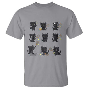 Funny Tennis Game Day Cat T Shirt Tennis Player Gift TS12 Sport Gray Print Your Wear