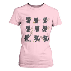 Funny Tennis Game Day Cat T Shirt For Women Tennis Player Gift TS12 Light Pink Print Your Wear