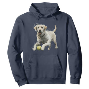 Cute Yellow Labrador Retriever With Tennis Ball Hoodie TS12 Navy Print Your Wear