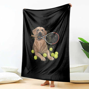 Funny Labrador Dog Playing Tennis Ball Throw Blanket Pet Lover Gift TS12 Print Your Wear