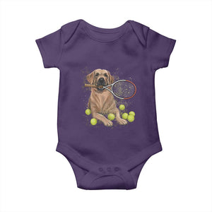 Funny Labrador Dog Playing Tennis Ball Baby Onesie Pet Lover Gift TS12 Purple Print Your Wear