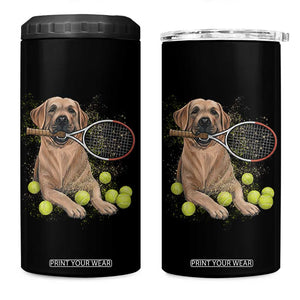 Funny Labrador Dog Playing Tennis Ball 4 in 1 Can Cooler Tumbler Pet Lover Gift TS12 One Size: 16 oz Black Print Your Wear