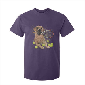 Funny Labrador Dog Playing Tennis Ball T Shirt For Kid Pet Lover Gift TS12 Purple Print Your Wear