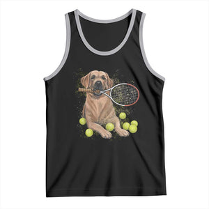 Funny Labrador Dog Playing Tennis Ball Tank Top Pet Lover Gift TS12 Black Athletic Heather Print Your Wear