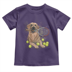 Funny Labrador Dog Playing Tennis Ball Toddler T Shirt Pet Lover Gift TS12 Purple Print Your Wear