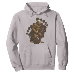 Funny Bigfoot Tennis Player Hoodie Folklore Cryptid Gift TS12 Ice Gray Print Your Wear