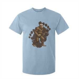Funny Bigfoot Tennis Player T Shirt For Kid Folklore Cryptid Gift TS12 Light Blue Print Your Wear