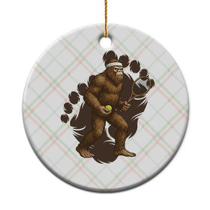 Funny Bigfoot Tennis Player Ceramic Ornament Folklore Cryptid Gift TS12 1pc Christmas Plaid Print Your Wear