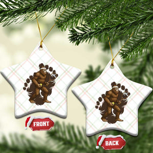 Funny Bigfoot Tennis Player Ceramic Ornament Folklore Cryptid Gift TS12 Print Your Wear