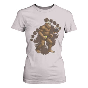 Funny Bigfoot Tennis Player T Shirt For Women Folklore Cryptid Gift TS12 Ice Gray Print Your Wear