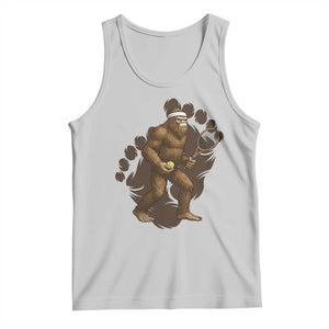 Funny Bigfoot Tennis Player Tank Top Folklore Cryptid Gift TS12 Ash Print Your Wear