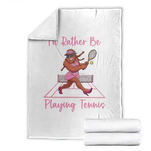 Funny Sexy Bigfoot Playing Tennis Throw Blanket Gift For Girls TS12 White Print Your Wear