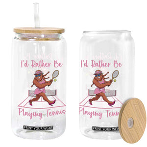 Funny Sexy Bigfoot Playing Tennis Glass Can Gift For Girls TS12 Print Your Wear