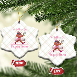 Funny Sexy Bigfoot Playing Tennis Ceramic Ornament Gift For Girls TS12 Print Your Wear