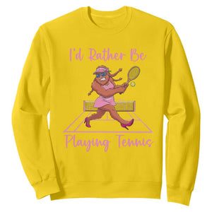 Funny Sexy Bigfoot Playing Tennis Sweatshirt Gift For Girls TS12 Daisy Print Your Wear