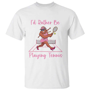 Funny Sexy Bigfoot Playing Tennis T Shirt Gift For Girls TS12 White Print Your Wear